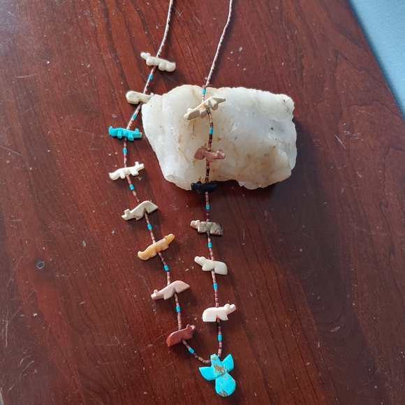 Vintage native america thunderbird fetish necklace - Picture 6 of 6